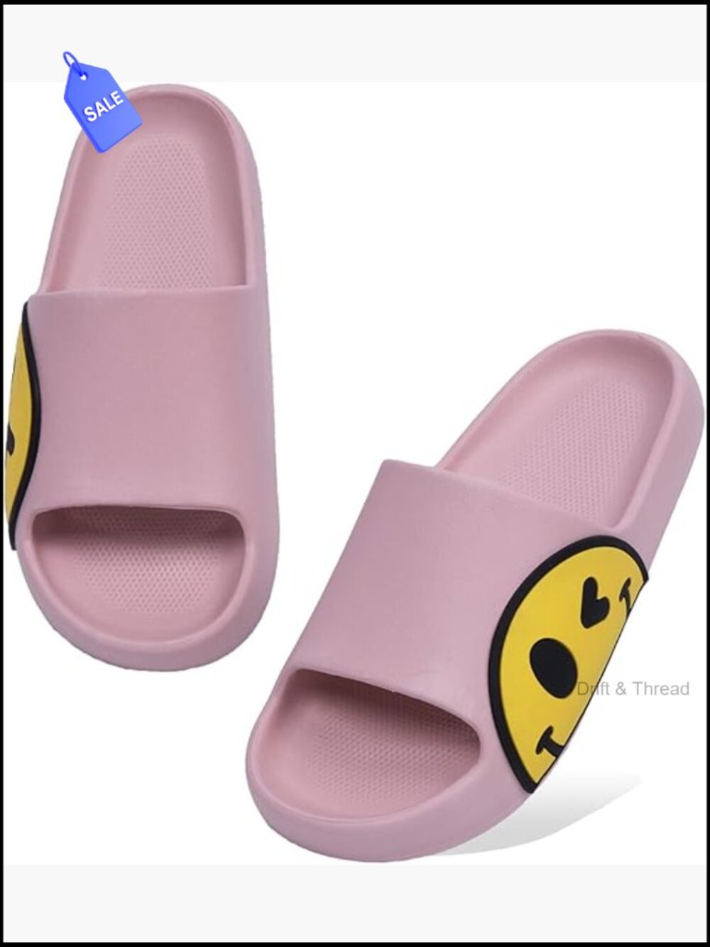 Smile Face EVA Slippers - Non-Slip Indoor Outdoor Slide Sandals